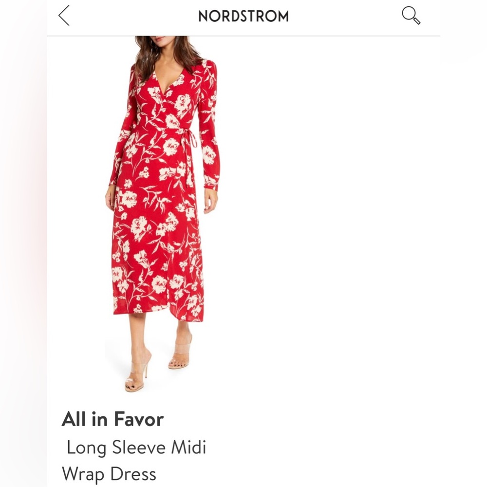 Floral Red Dress. Medium. No tags, but never worn.